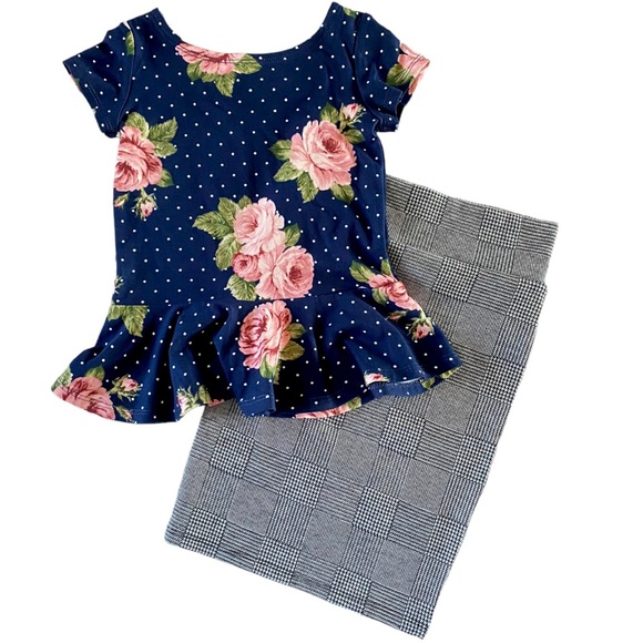 Girls Peplum Top Canadian Small Shop Handmade - Picture 3 of 7